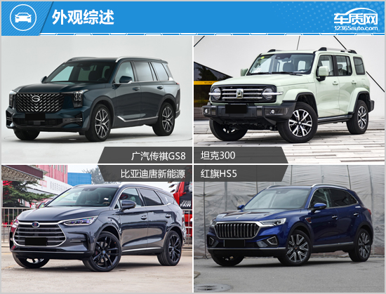 SUV，自主品牌，比亚迪，坦克300，自主suv,坦克300，广汽传祺GS8，比亚迪唐，红旗HS5