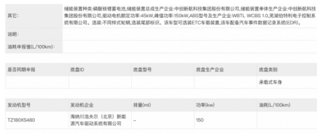 北汽极狐S3续航信息曝光 有望年内发布